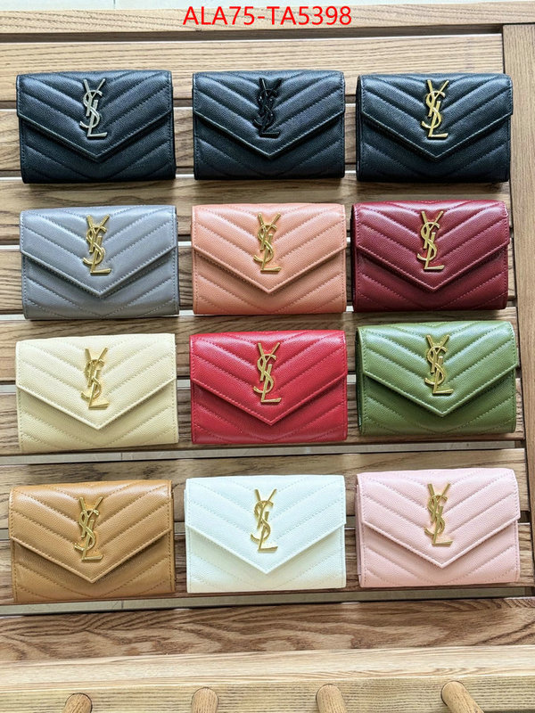 YSL Bags(TOP)-Wallet- perfect quality designer replica ID: TA5398 $: 75USD,