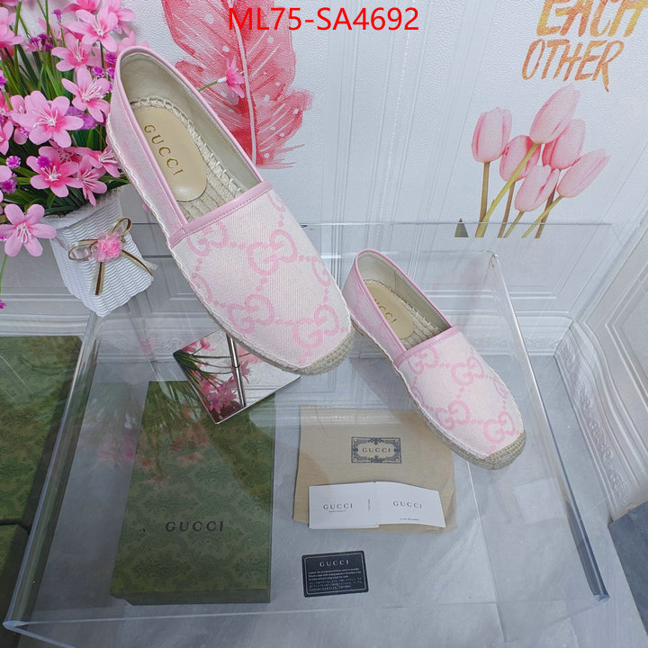 Women Shoes-Gucci aaaaa+ class replica ID: SA4692 $: 75USD