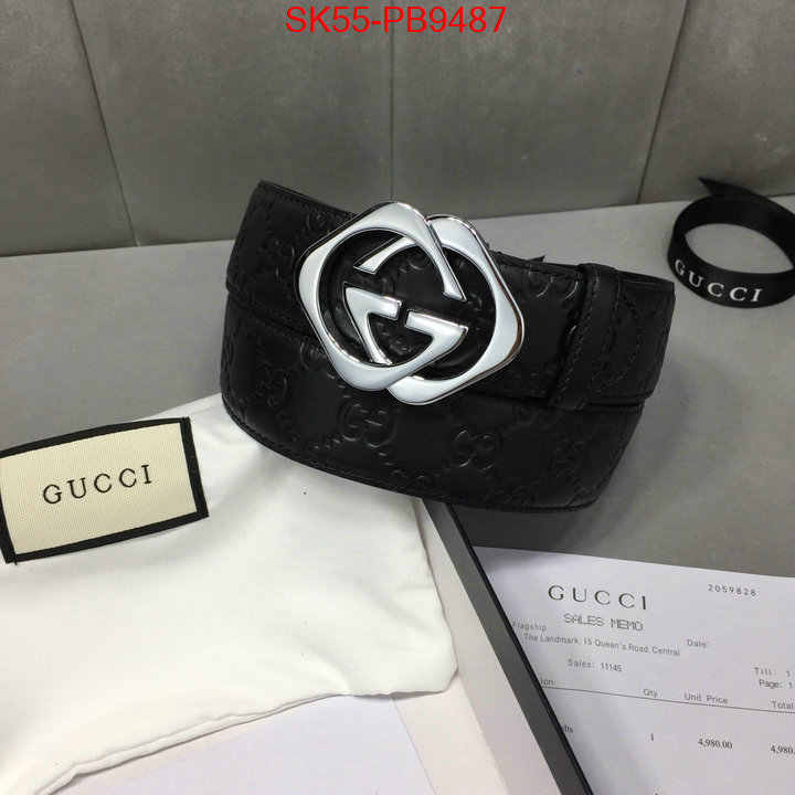 Belts-Gucci top quality fake ID: PB9487 $: 55USD