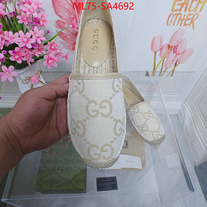 Women Shoes-Gucci aaaaa+ class replica ID: SA4692 $: 75USD