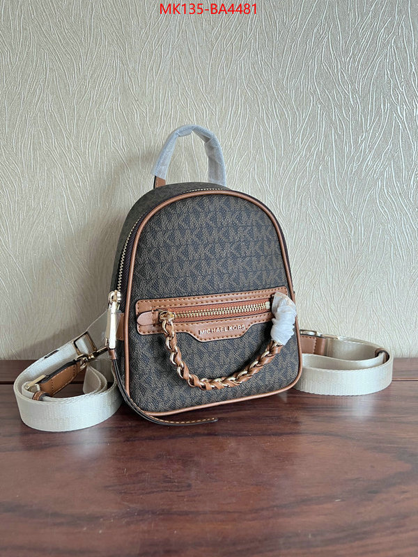 Michael Kors Bags(TOP)-Backpack- high quality replica ID: BA4481 $: 135USD,