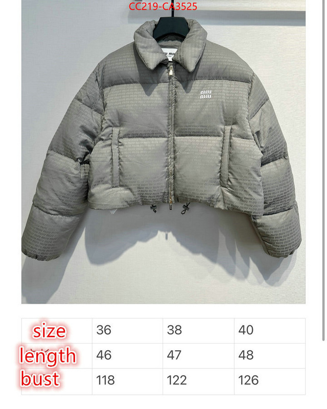 Down jacket Women-Miu Miu 2024 perfect replica designer ID: CA3525 $: 219USD