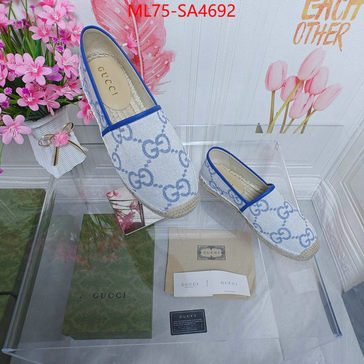 Women Shoes-Gucci aaaaa+ class replica ID: SA4692 $: 75USD