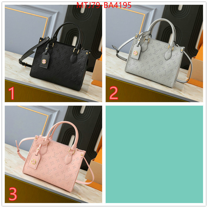 LV Bags(4A)-Handbag Collection- 1:1 replica ID: BA4195 $: 79USD,