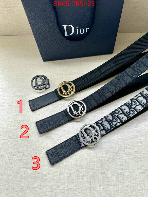 Belts-Dior replcia cheap ID: PB9423 $: 65USD