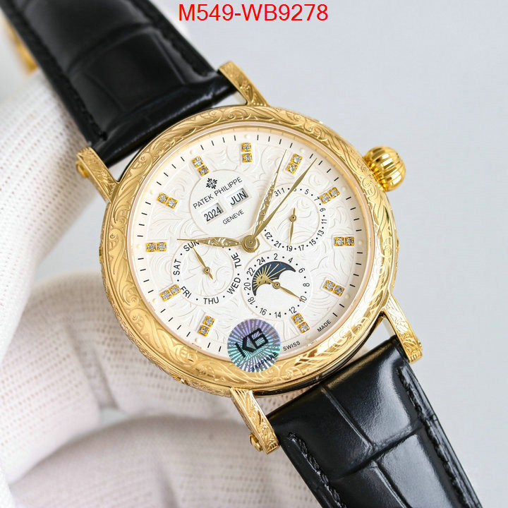 Watch(TOP)-Patek Philippe top quality ID: WB9278 $: 549USD