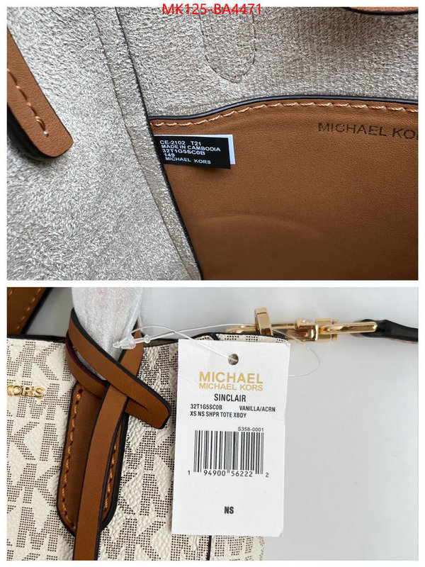 Michael Kors Bags(TOP)-Handbag- best fake ID: BA4471 $: 125USD,