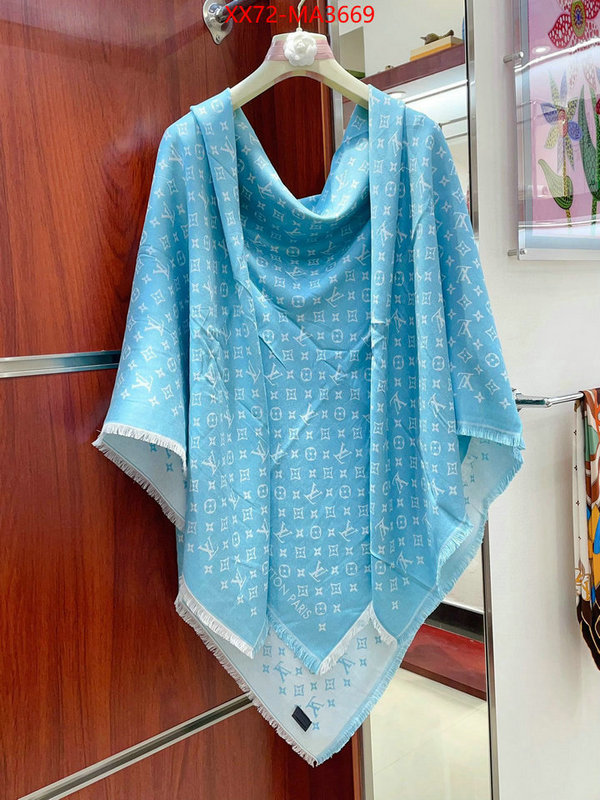 Scarf-LV top quality fake ID: MA3669 $: 72USD