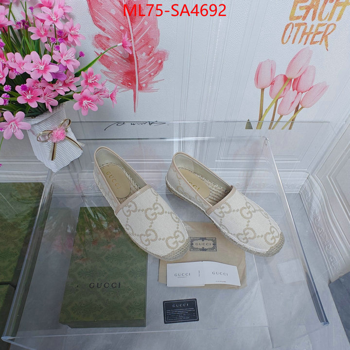 Women Shoes-Gucci aaaaa+ class replica ID: SA4692 $: 75USD