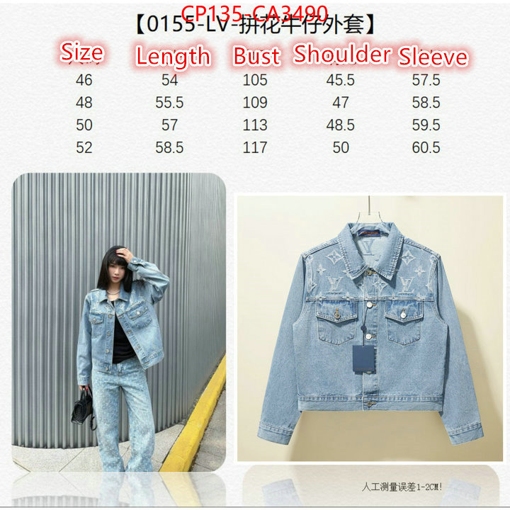 Clothing-LV where to buy fakes ID: CA3490 $: 135USD