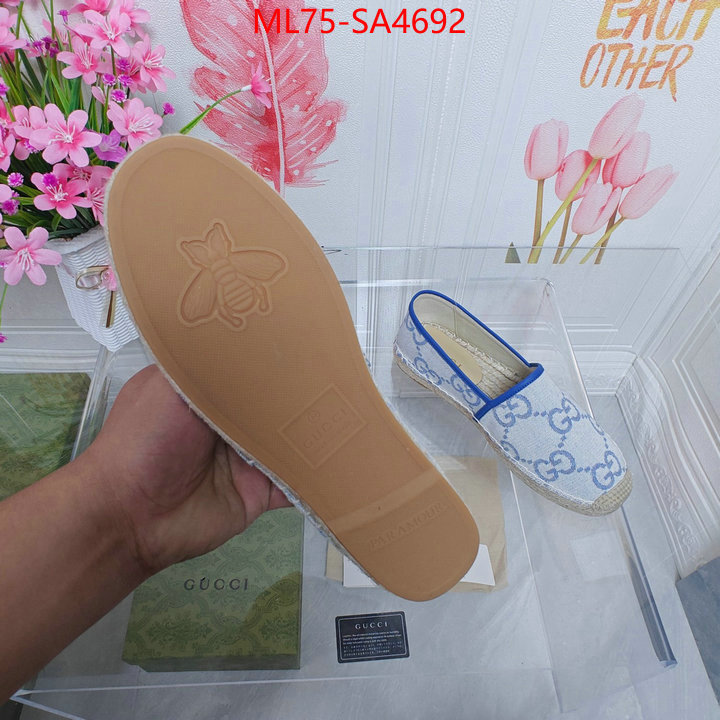 Women Shoes-Gucci aaaaa+ class replica ID: SA4692 $: 75USD