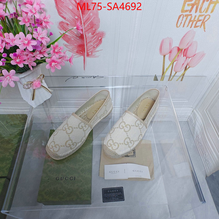 Women Shoes-Gucci aaaaa+ class replica ID: SA4692 $: 75USD