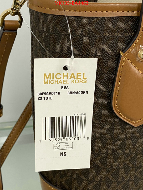 Michael Kors Bags(TOP)-Handbag- the highest quality fake ID: BA4463 $: 135USD,