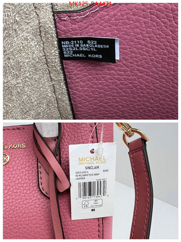 Michael Kors Bags(TOP)-Handbag- best fake ID: BA4471 $: 125USD,