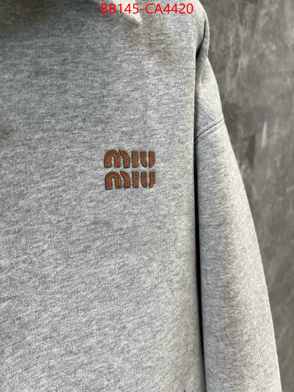 Clothing-MIU MIU the best quality replica ID: CA4420 $: 145USD