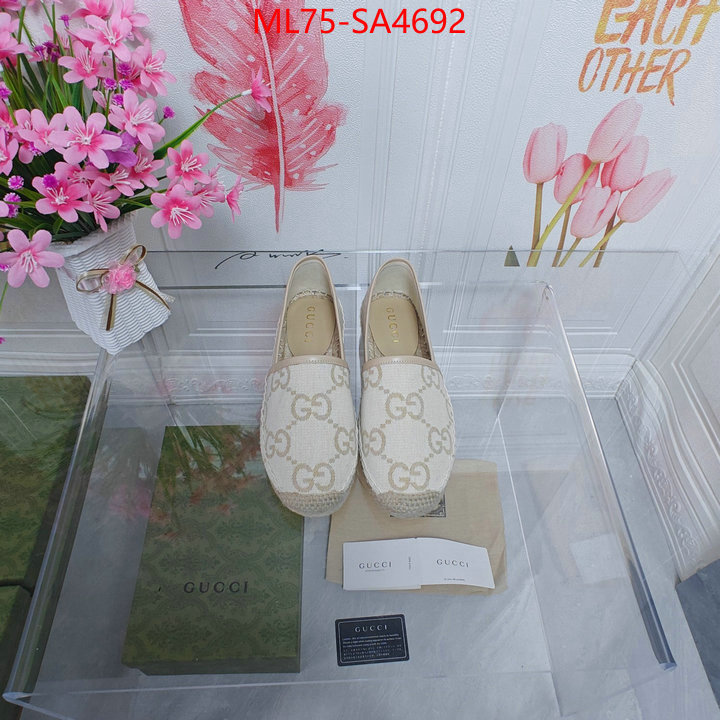 Women Shoes-Gucci aaaaa+ class replica ID: SA4692 $: 75USD