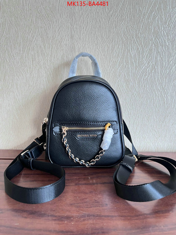 Michael Kors Bags(TOP)-Backpack- high quality replica ID: BA4481 $: 135USD,