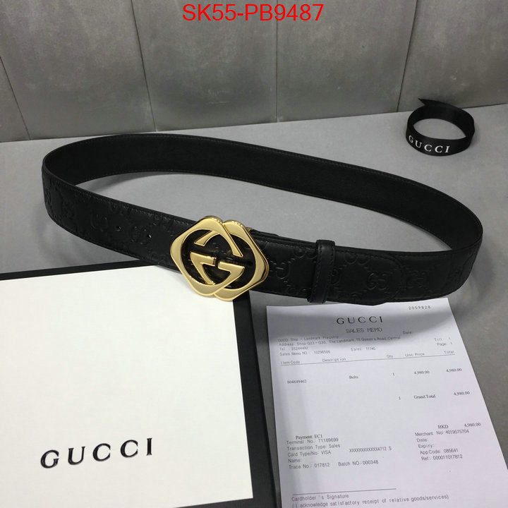 Belts-Gucci top quality fake ID: PB9487 $: 55USD