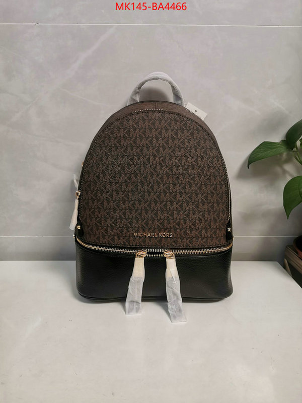 Michael Kors Bags(4A)-Backpack- the highest quality fake ID: BA4466 $: 145USD,