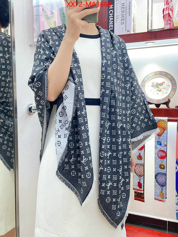 Scarf-LV top quality fake ID: MA3669 $: 72USD