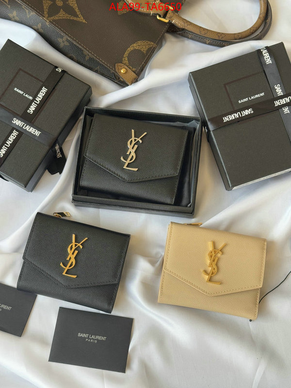 YSL Bags(TOP)-Wallet- best quality fake ID: TA6650 $: 99USD,