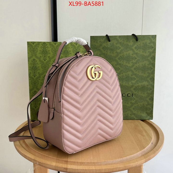 Gucci Bags(4A)-Backpack- aaaaa+ class replica ID: BA5881 $: 99USD,