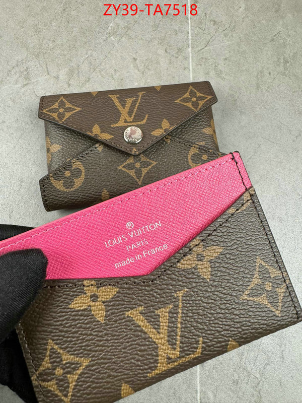 LV Bags(4A)-Wallet mirror copy luxury ID: TA7518 $: 39USD,