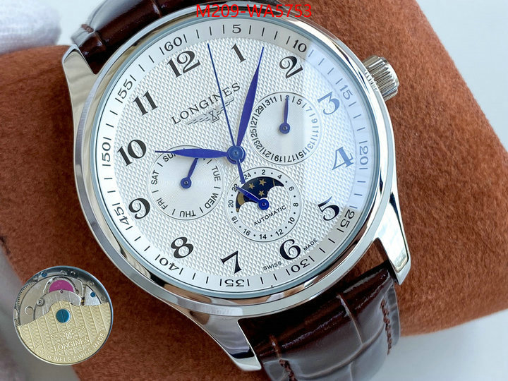 Watch(TOP)-Longines 1:1 clone ID: WA5753 $: 209USD