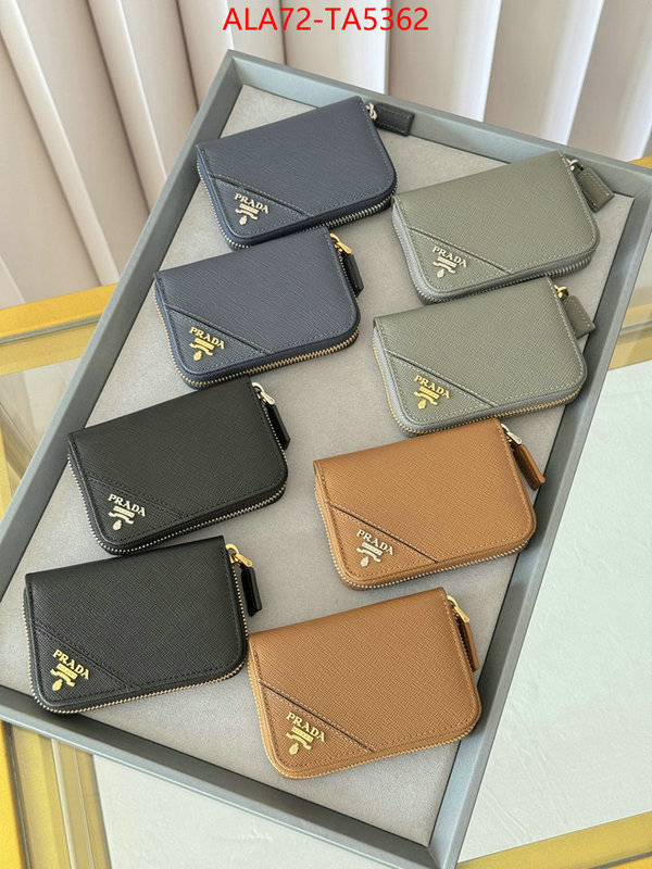 Prada Bags(TOP)-Wallet 2024 luxury replicas ID: TA5362 $: 72USD,