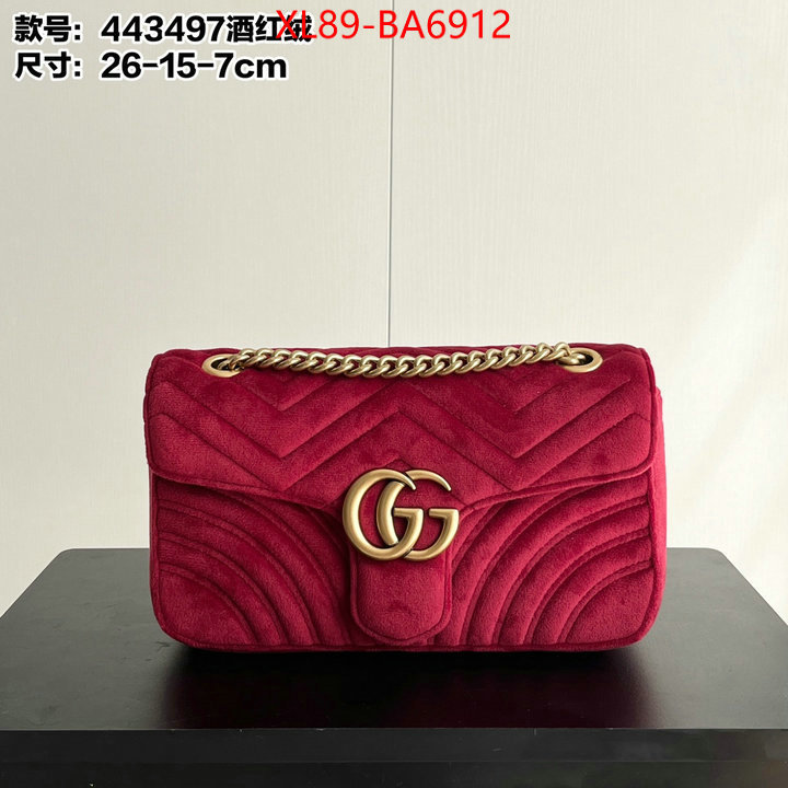 Gucci Bags(4A)-Marmont high quality replica designer ID: BA6912 $: 89USD,