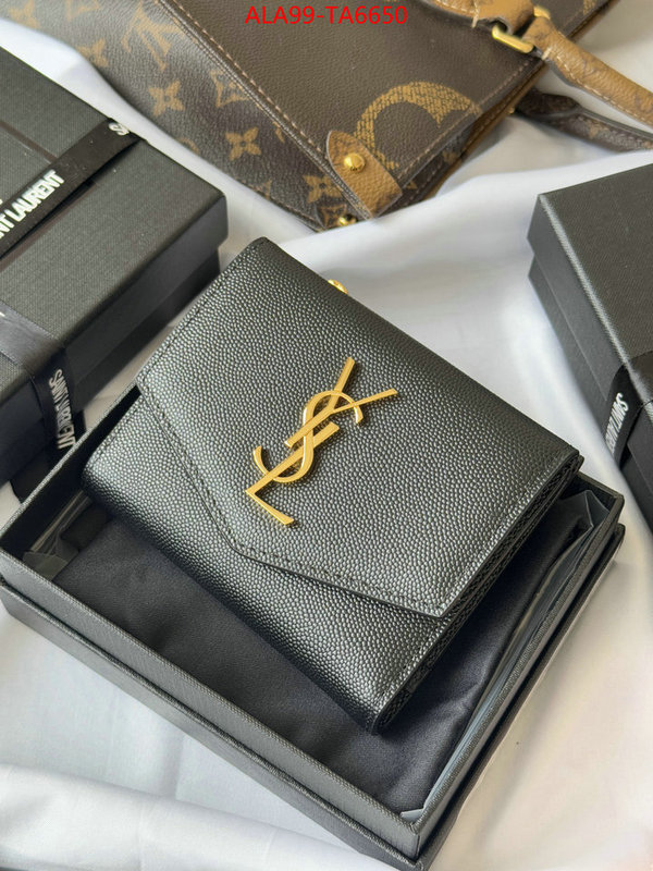 YSL Bags(TOP)-Wallet- best quality fake ID: TA6650 $: 99USD,