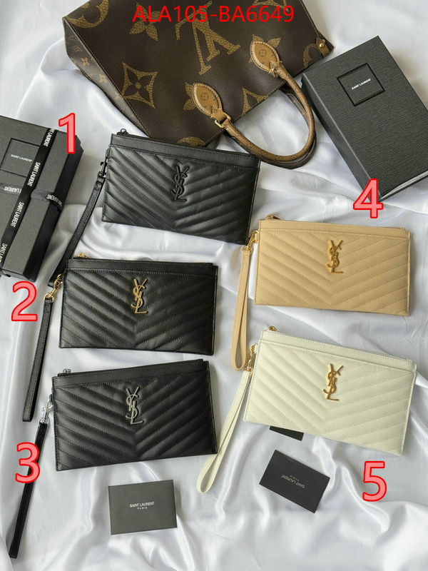 YSL Bags(TOP)-Clutch- luxury cheap replica ID: BA6649 $: 105USD,