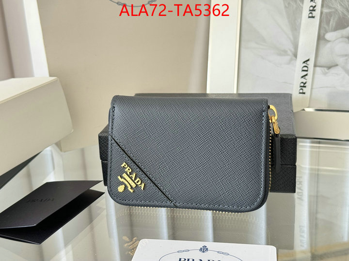 Prada Bags(TOP)-Wallet 2024 luxury replicas ID: TA5362 $: 72USD,