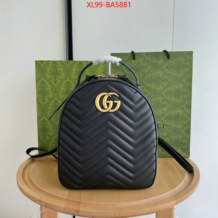 Gucci Bags(4A)-Backpack- aaaaa+ class replica ID: BA5881 $: 99USD,