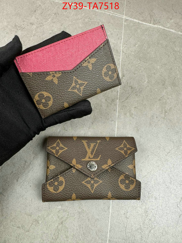 LV Bags(4A)-Wallet mirror copy luxury ID: TA7518 $: 39USD,