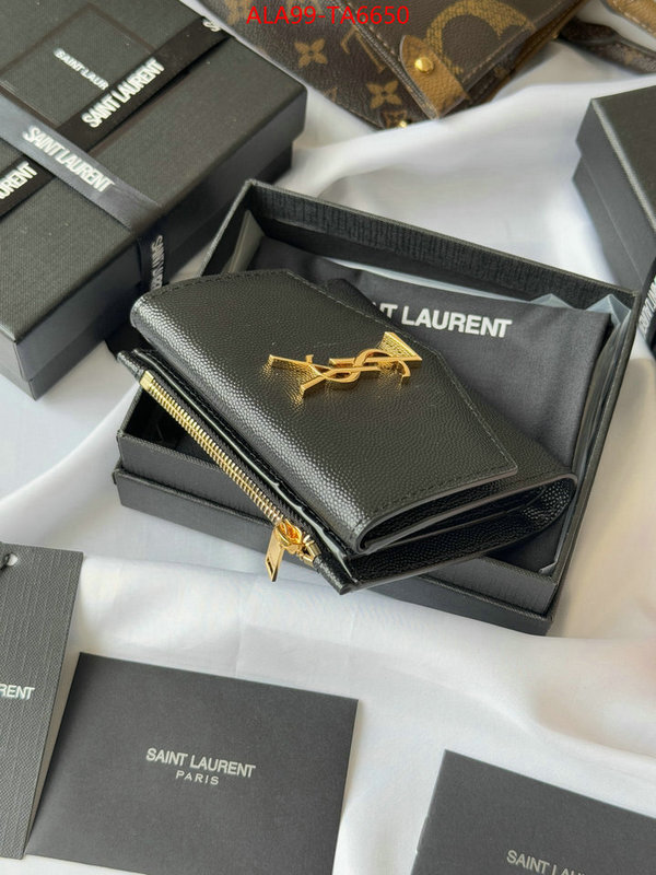 YSL Bags(TOP)-Wallet- best quality fake ID: TA6650 $: 99USD,