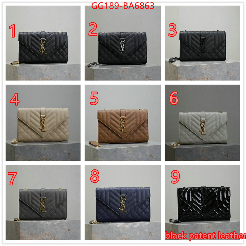 YSL Bags(TOP)-Envelope Series how to find replica shop ID: BA6863 $: 189USD,