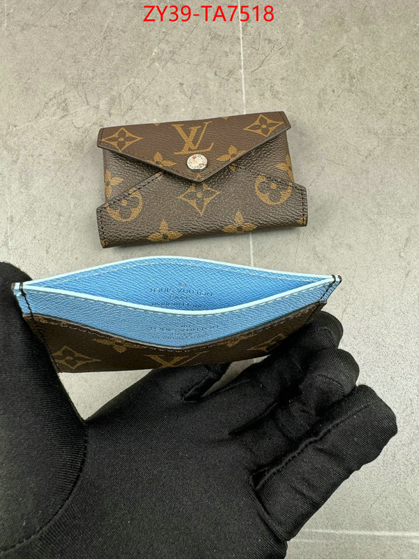 LV Bags(4A)-Wallet mirror copy luxury ID: TA7518 $: 39USD,