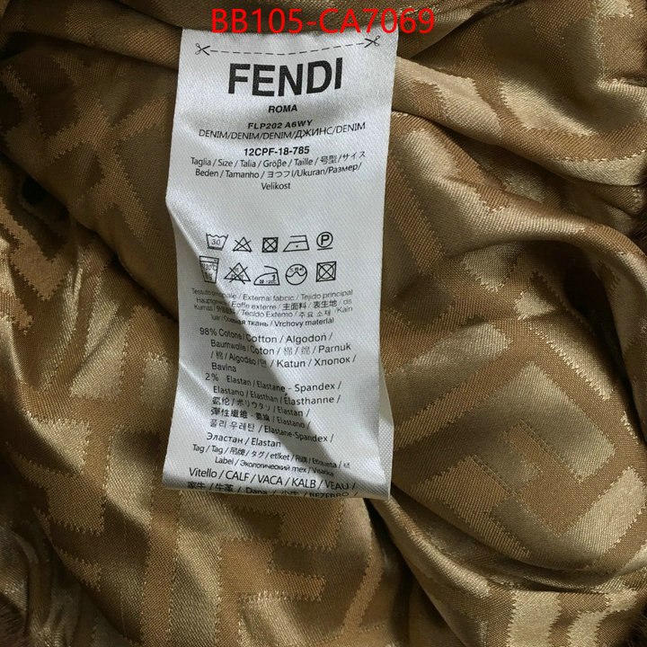 Clothing-Fendi best luxury replica ID: CA7069 $: 105USD