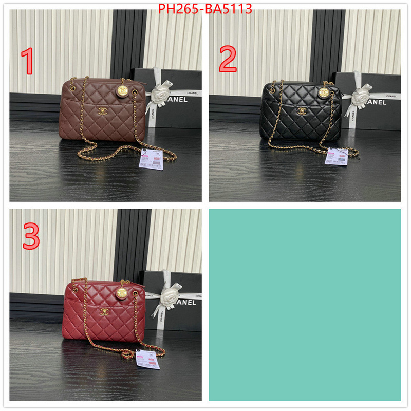 Chanel Bags(TOP)-Crossbody- unsurpassed quality ID: BA5113 $: 265USD,