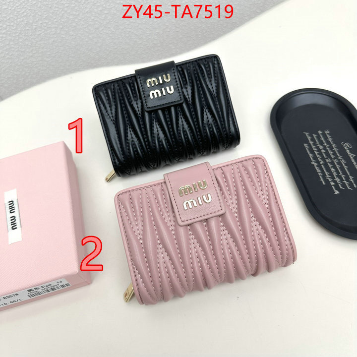 Miu Miu Bags(4A)-Wallet top quality designer replica ID: TA7519 $: 45USD,