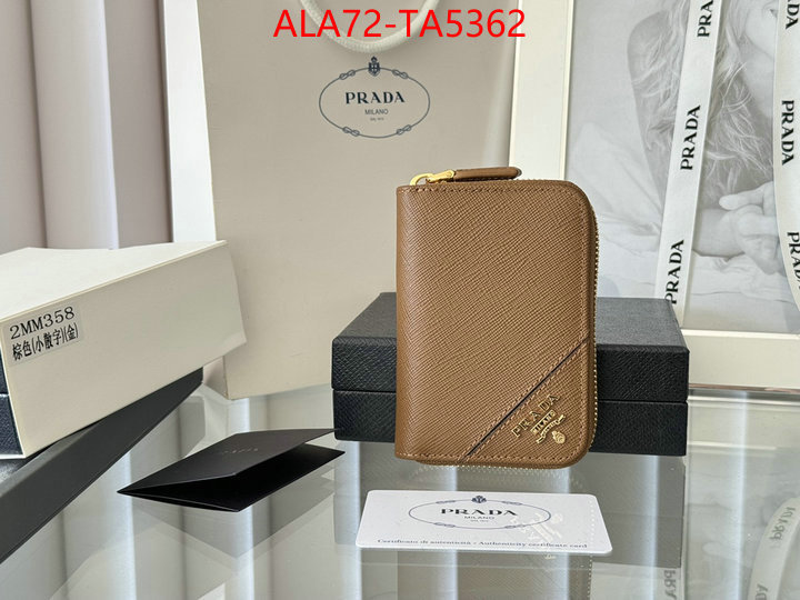 Prada Bags(TOP)-Wallet 2024 luxury replicas ID: TA5362 $: 72USD,