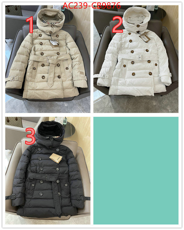 Down jacket Women-Burberry top quality fake ID: CB9876 $: 239USD