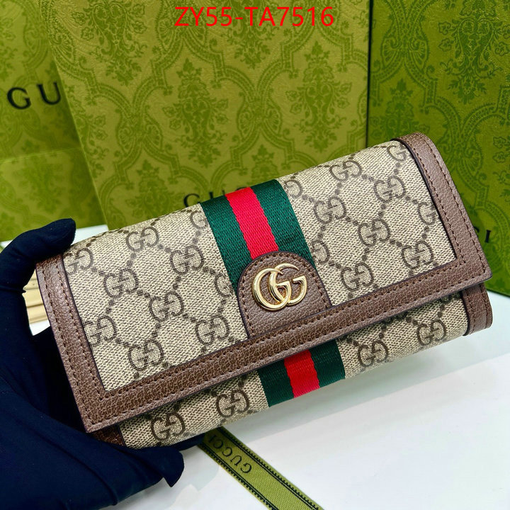 Gucci Bags(4A)-Wallet- mirror copy luxury ID: TA7516 $: 55USD,