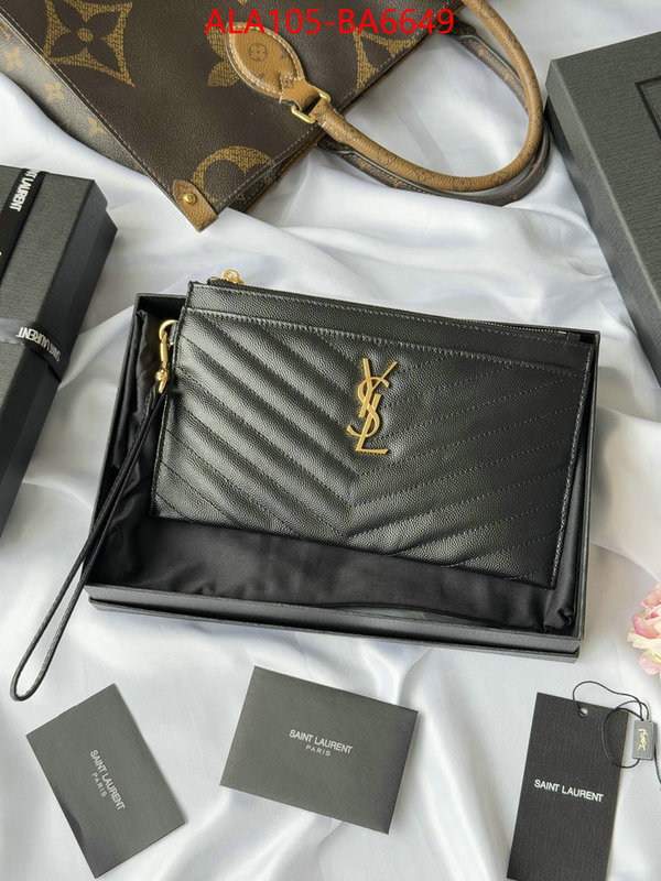 YSL Bags(TOP)-Clutch- luxury cheap replica ID: BA6649 $: 105USD,