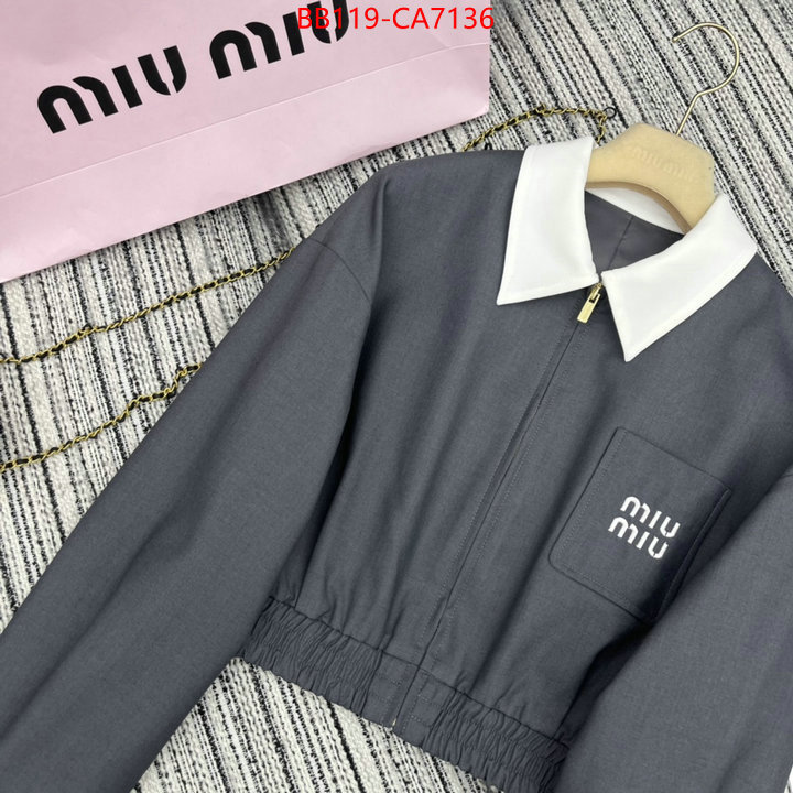 Clothing-MIU MIU 2024 aaaaa replica 1st copy ID: CA7136 $: 119USD