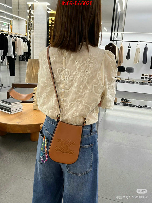 CELINE Bags(4A)-Crossbody- cheap wholesale ID: BA6028 $: 69USD,