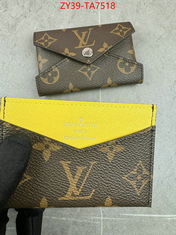 LV Bags(4A)-Wallet mirror copy luxury ID: TA7518 $: 39USD,