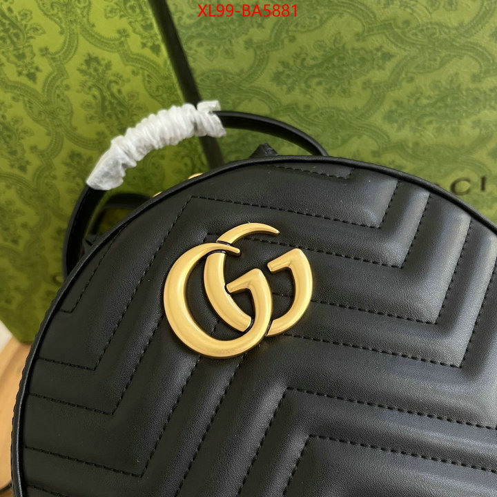 Gucci Bags(4A)-Backpack- aaaaa+ class replica ID: BA5881 $: 99USD,