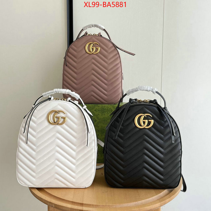 Gucci Bags(4A)-Backpack- aaaaa+ class replica ID: BA5881 $: 99USD,